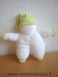 Lutin Tissus éponge blanc vert Lierac