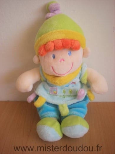 Lutin Bleu jaune bonnet vert Nicotoy