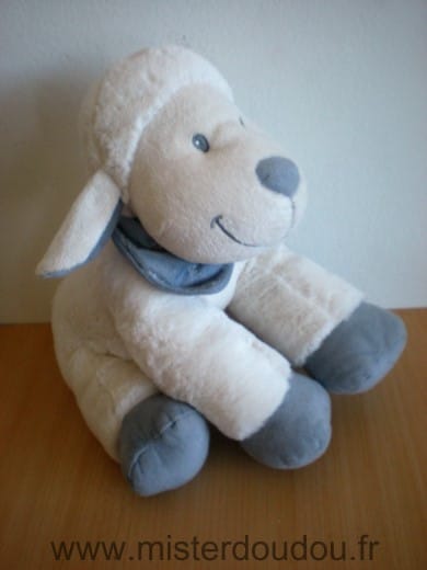 Mouton Blanc foulard bleu Nicotoy