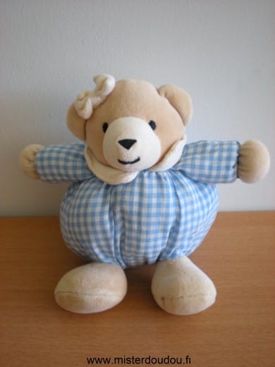 Ours Vichy bleu blanc Marque Inconnue