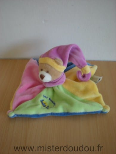Ours Rose bleu jaune vert Baby nat