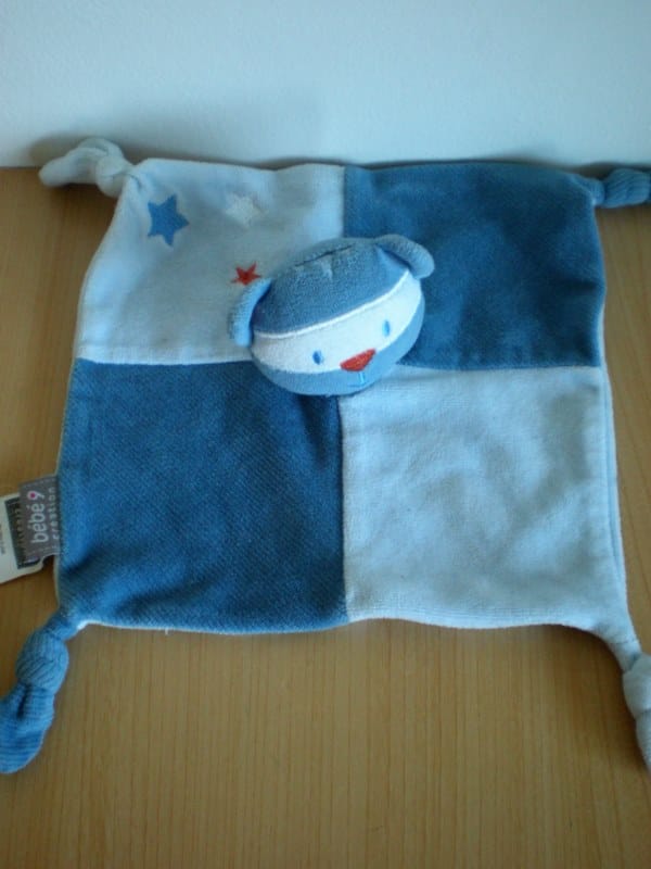 Ours Bleu en velours etoiles Bébé9