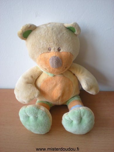 Ours Beige orange foulard vert Bengy