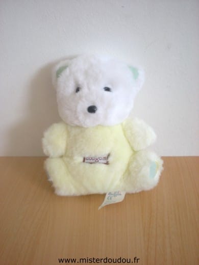 Ours Peluche jaune blanc Boulgom