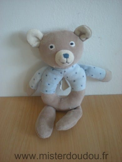Ours Beige bleu Bout chou