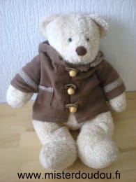 Ours Beige manteau marron Damart