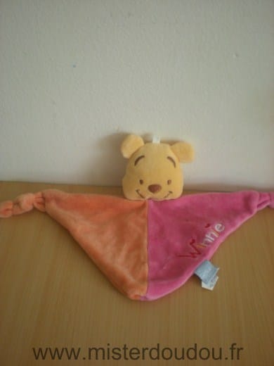 Ours Orange rose brodé winnie Disney