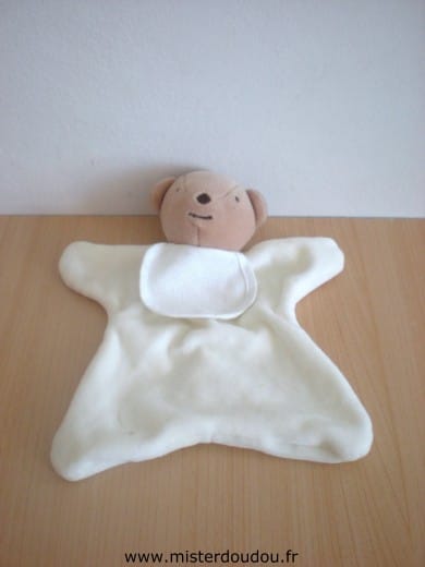 Ours Ecru bavoire a broder blanc Dmc