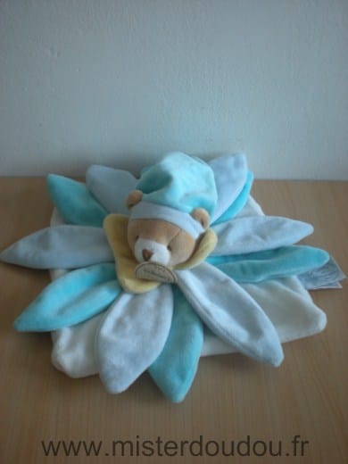 Ours Blanc bleu Doudou et compagnie