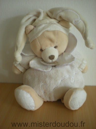 Ours Blanc ecru Doudou et compagnie