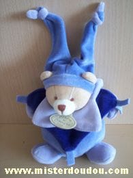 Ours Bleu mauve Doudou et compagnie