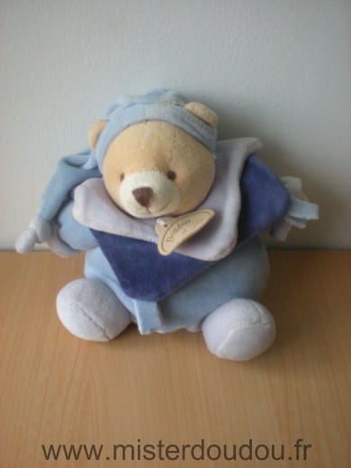 Ours Bleu mauve Doudou et compagnie
