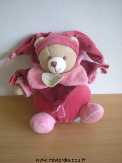 Ours Rose bordeau Doudou et compagnie