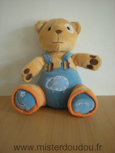 Ours Beige salopette bleue Fizzy