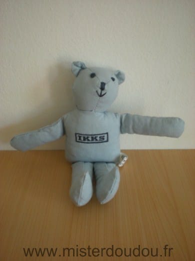 Ours Bleu broderie ikks Ikks