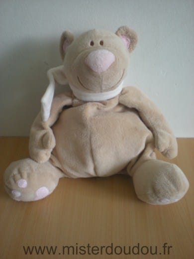 Ours Beige echarpe rose Jollybaby
