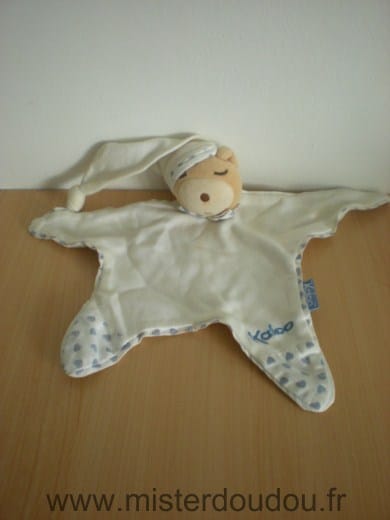 Ours Blanc coeurs bleus Kaloo