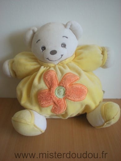 Ours Jaune fleur orange Kaloo