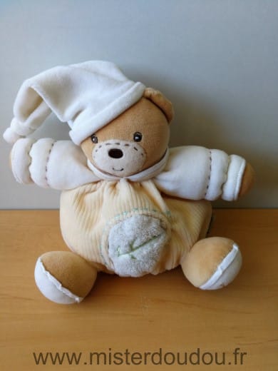 Ours Pure jaune blanc feuille Kaloo