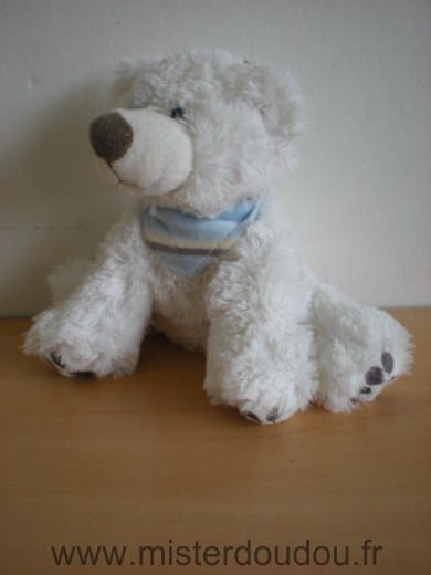 Ours Blanc foulard bleu Maxita