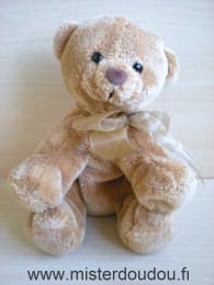 Ours Marron ruban soie marron Maxita