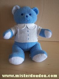 Ours Bleu tshirt blanc Mustela