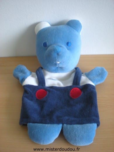 Ours Musti bleu blanc Mustela