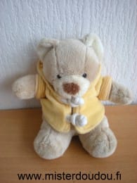Ours Beige manteau jaune Nicotoy