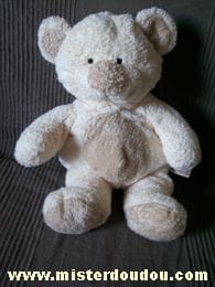 Ours Ecru rond beige nez beige Nicotoy
