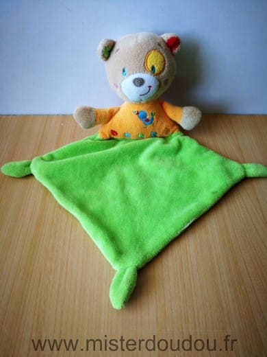 Ours Orange vert losange Nicotoy