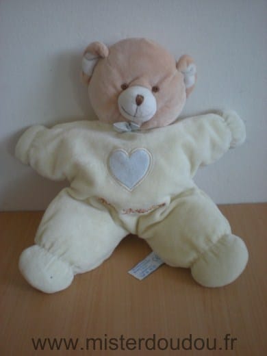 Ours Jaune coeur bleu Nounours