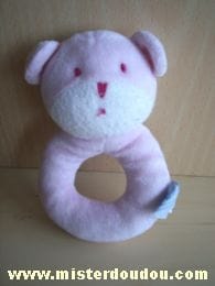 Ours Rose blanc Petit bateau