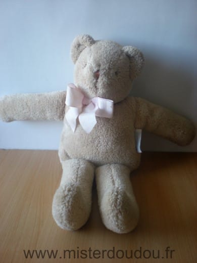 Ours Beige ruban rose Trousselier