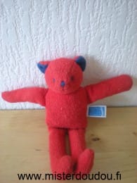 Ours Tissus éponge rouge Trousselier