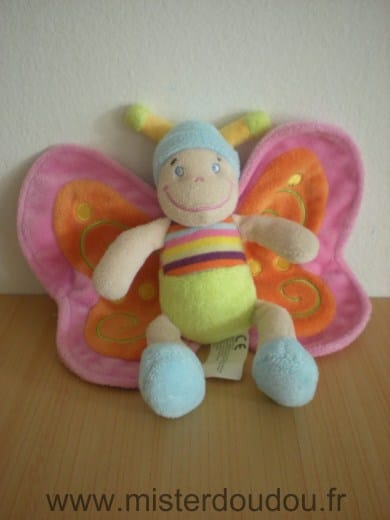 Papillon Rose orange vert Nicotoy