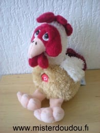 Poule Beige blanc rouge Gipsy
