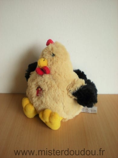 Poule Beige noir rouge Gipsy