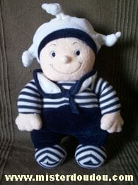 Poupée Blanc rayé marine Jollybaby