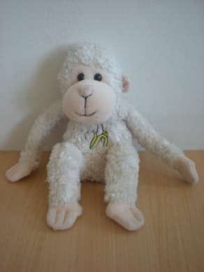 Singe Ecru avec banane brodé Gipsy