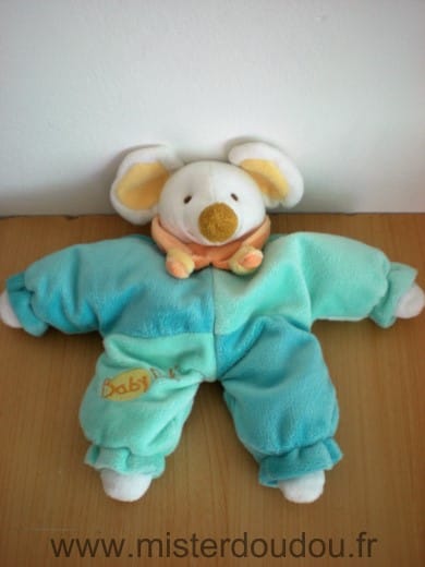 Souris Bleu vert semi plat Baby nat