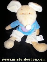 Souris Beige tshirt bleu Bengy