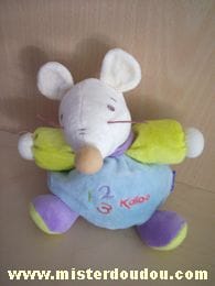 Souris Bleu bras vert anis Kaloo