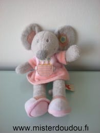 Souris Gris robe rose Nicotoy