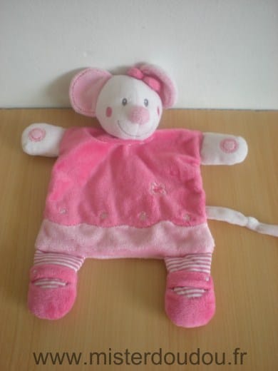 Souris Rose blanc fleur Nicotoy