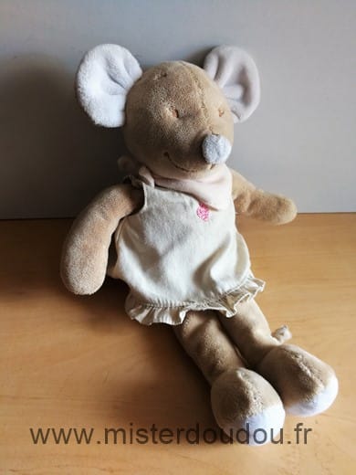 Souris Beige robe rose Noukie s