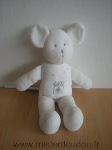 Souris Blanc Petit bateau