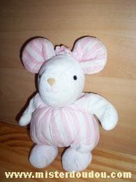 Souris Blanc rose Tartine et chocolat