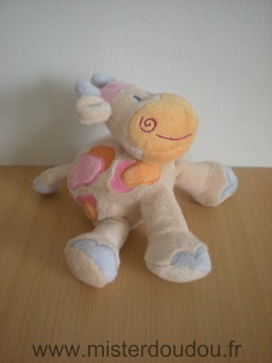 Vache Beige taches rose orange Nattou
