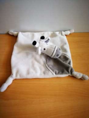 Vache Blanc raye gris Tape à l oeil