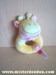 Vache Jaune vert foulard rose Tex